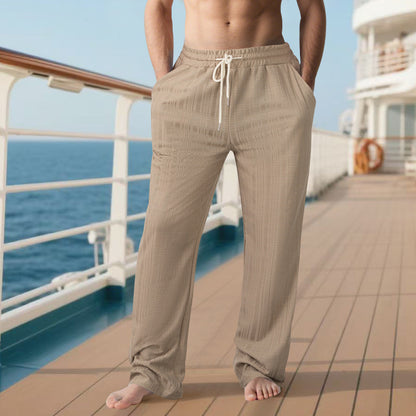 Casual lounge pants for men with elastic waistband and practical side pockets Chic and Style