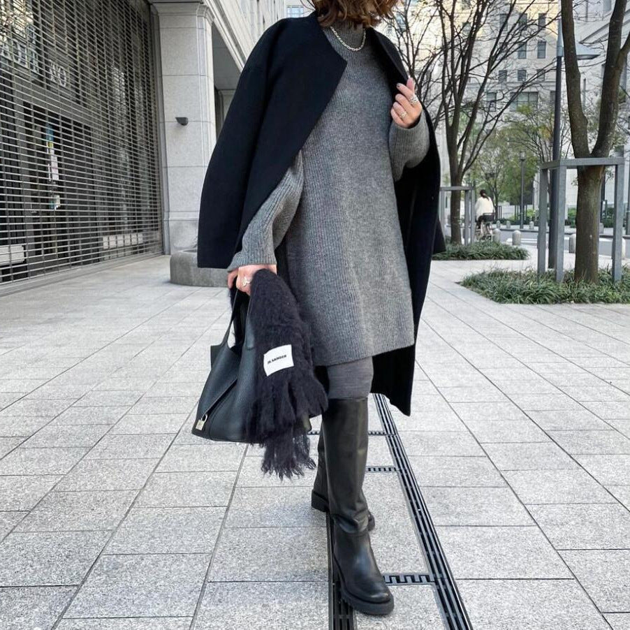 Chic und Stil | Manteau d'hiver surdimensionné élégant avec détails de boutons