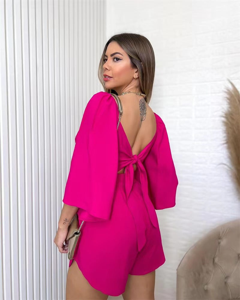 Dames ensemble élégant court haut et short Chic und Stil