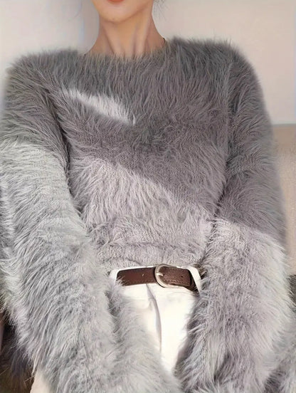 Dames pull doux avec matériau doux et design à la mode Chic und Stil