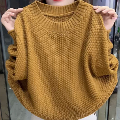 Pull-over en tricot décontracté pour femmes avec une surface texturée et une coupe ample Chic und Stil
