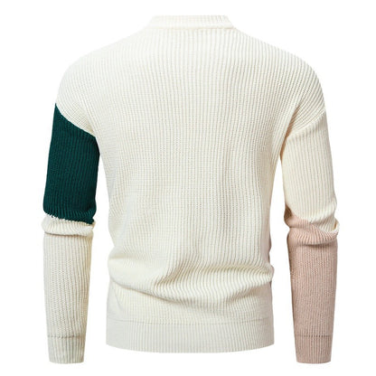 Trendy turtleneck pullover for men with a modern graphic design Chic and Style