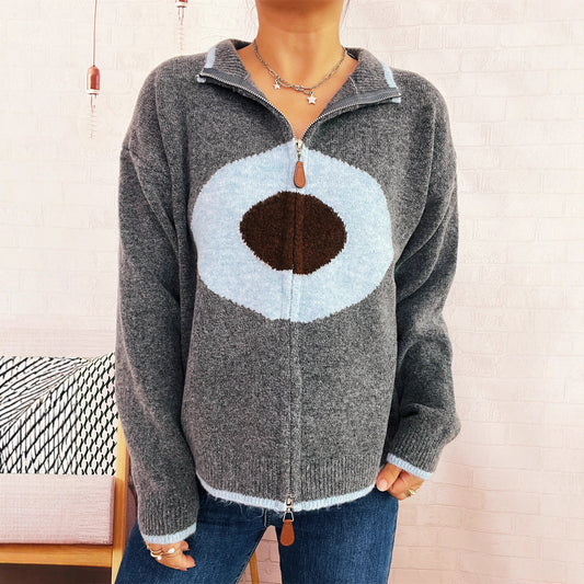 Pull femme douillet avec design accrocheur Chic und Stil