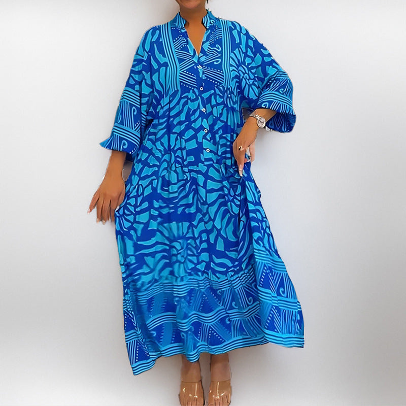 Robe tunique à manches longues pour femmes avec motif graphique moderne Chic und Stil