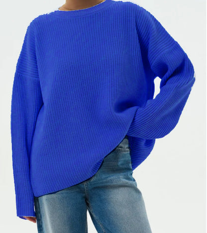 Femmes pull en gros tricot décontracté avec des manches larges et une coupe moderne Chic und Stil
