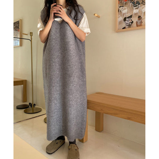 Robe maxi en tricot confortable Chic und Stil pour femmes