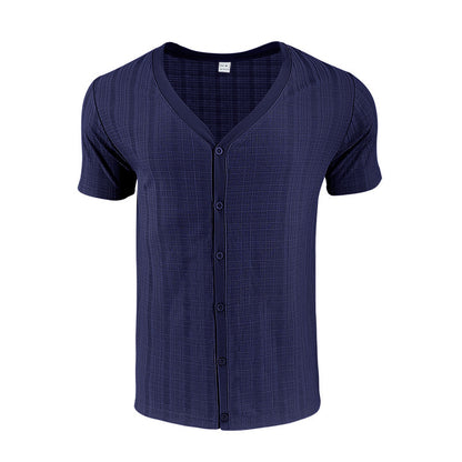 Chemise à manches courtes pour hommes avec design structuré Chic und Stil