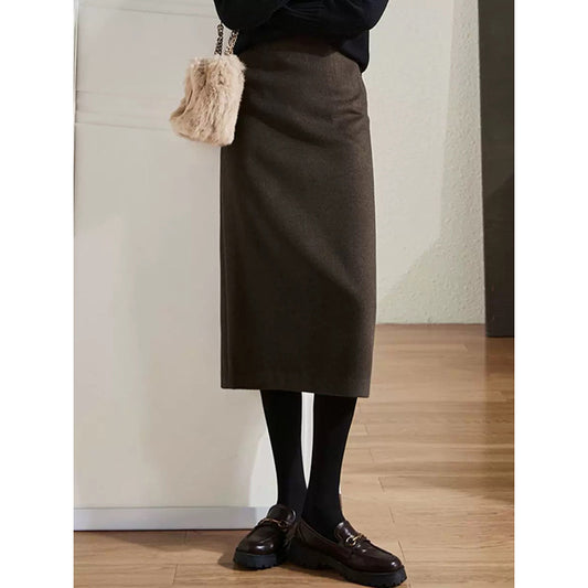 Jupe crayon midi en mélange de laine Chic und Stil pour femmes