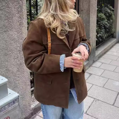 Dames Casual Oversize Veste Chic und Stil