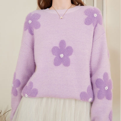 Pull en tricot douillet pour femme avec accents de perles Chic und Stil