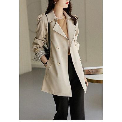 Manteau de pluie utilitaire à double boutonnage pour femmes Chic und Stil 1750846455
