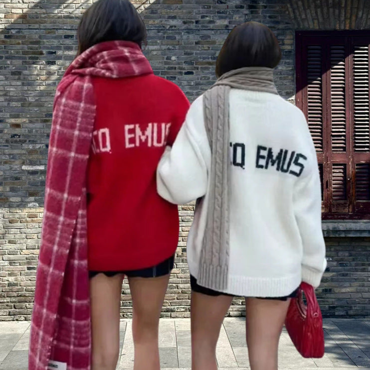 Pull à tricoter décontracté pour femmes avec col rond et matériau doux Chic und Stil