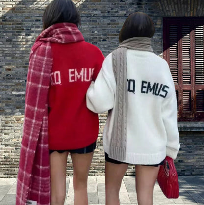 Pull à tricoter décontracté pour femmes avec col rond et matériau doux Chic und Stil