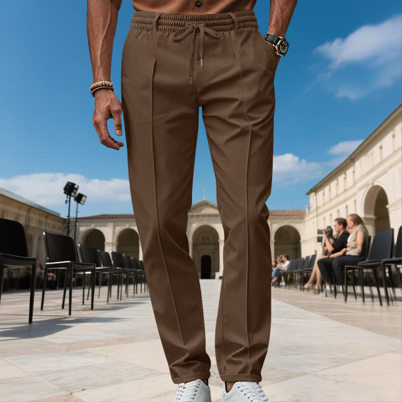 Men's elegant casual pants with elastic waistband and modern pockets Chic and Style
