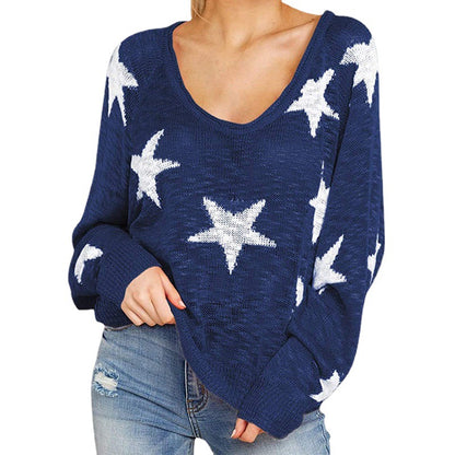 Pull en grosse maille pour femmes avec motif étoilé Chic und Stil
