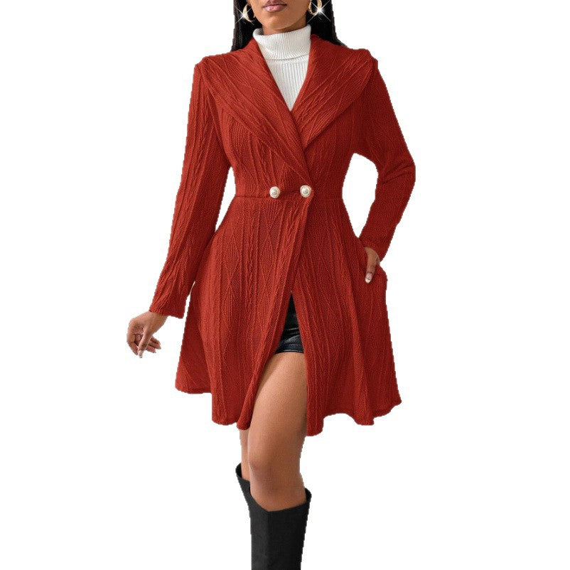 Dames Élégante et confortable cardigan taille haute Chic und Stil