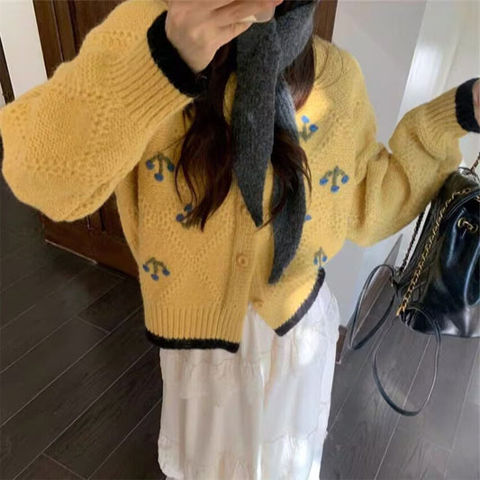 Cardigan en tricot élégant pour femmes avec motif unique et détails de boutons Chic und Stil