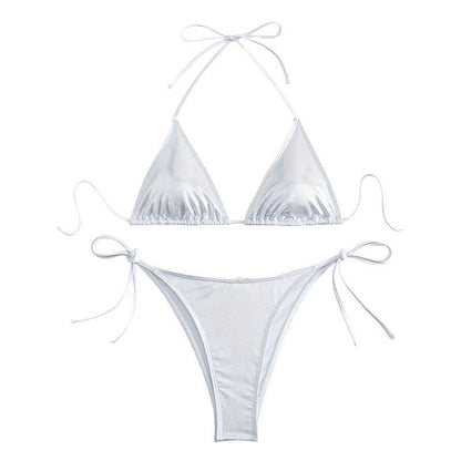 Women Sparkling Triangle Bikini Set Chic and Style