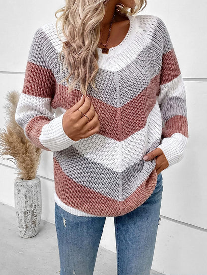 Pull en tricot à motif pour femmes dans un style décontracté Chic und Stil