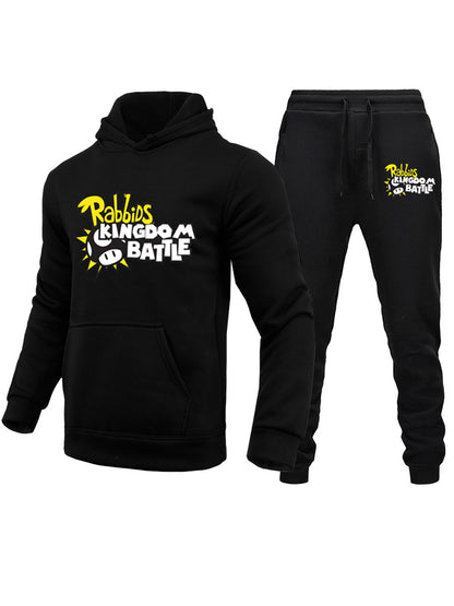 Casual ladies' set with hoodie and jogging pants featuring high-quality graphic print Chic and Style
