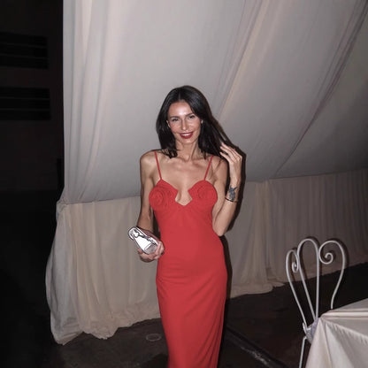Robe maxi pour dames avec des appliques florales et une coupe élégante Chic und Stil