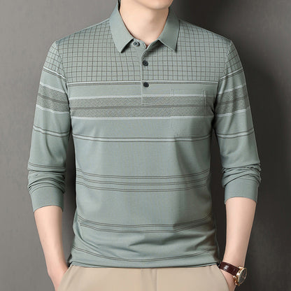 Chemise polo confortable pour hommes avec design texturé et détails élégants Chic und Stil