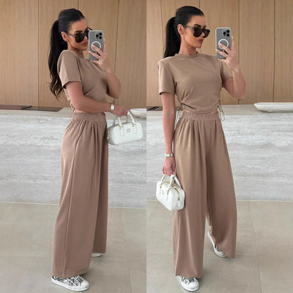 Chic and Style high-waisted lounge pants set for women