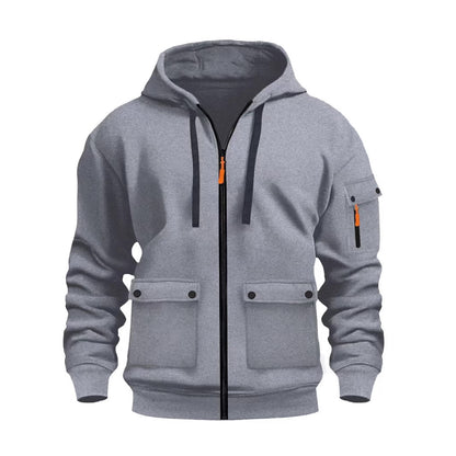 Functional hooded jacket for men with multiple pockets Chic and Style