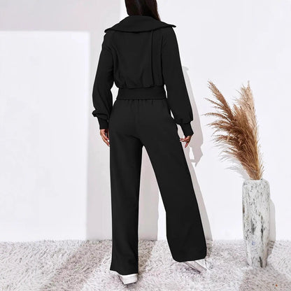 Dames ensemble de sport avec fermeture éclair moderne et coupe décontractée Chic und Stil