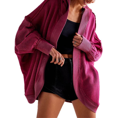 Dames hoodie oversize tendance avec tissage structuré Chic und Stil