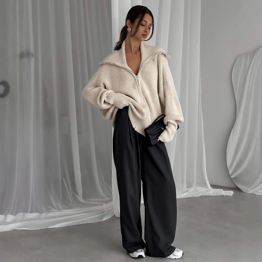 Pull-over en tricot sportif pour dames avec une structure de haute qualité Chic und Stil