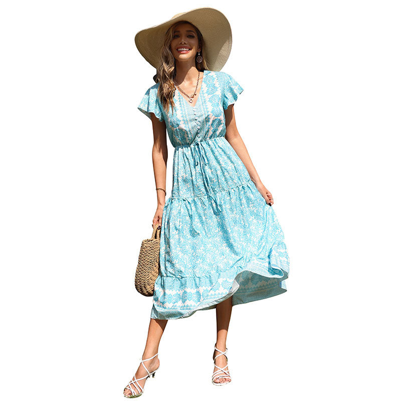 Robes maxi élégantes pour femmes avec des motifs détaillés Chic und Stil