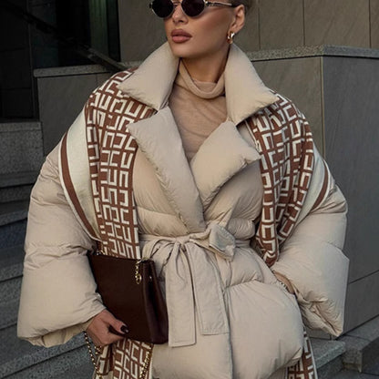 Veste matelassée moderne pour femmes avec ceinture à la taille Chic & Stil