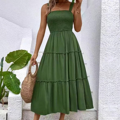 Robe maxi femme avec bustier élastique et jupe fluide Chic und Stile
