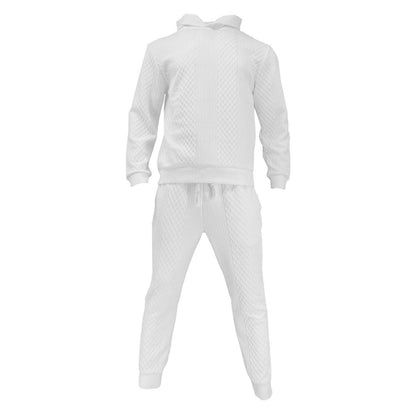 Chic and Style textured design men's hoodie and jogger pants set