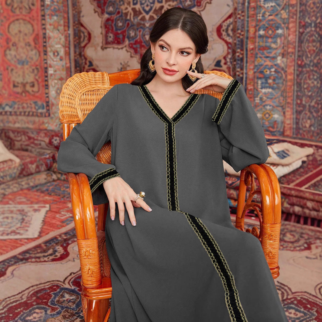 Dames Robe Maxi Décorative Chic und Stil