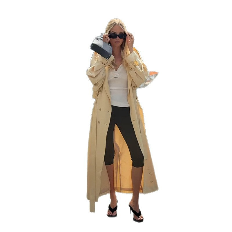 Dames Élégante Trench-coat avec coupe à la mode Chic und Stil