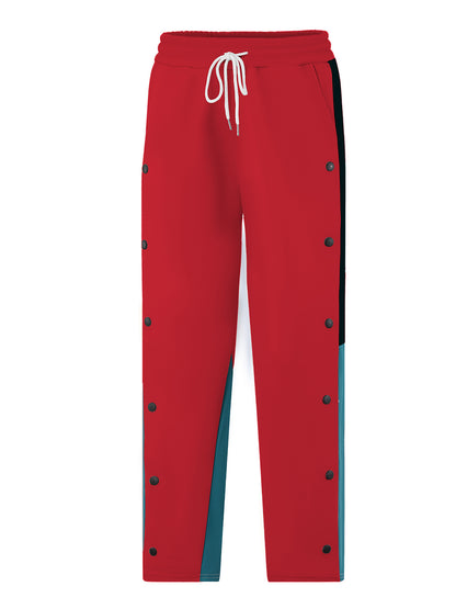 Men's sports pants in fabric with snap details and elastic waistband Chic und Stil