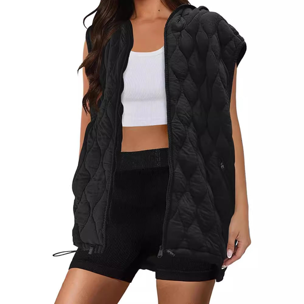 Dame gilet avec capuche et design matelassé Chic und Stil