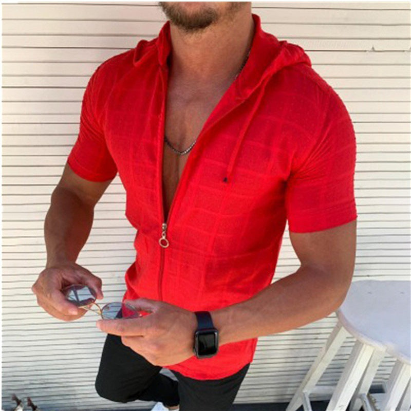Chemise de sport zippée performance pour homme Chic und Stil