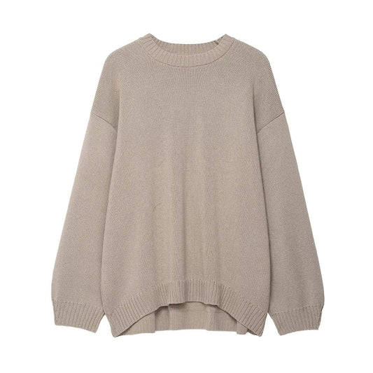 Pull en tricot tendance pour femmes avec coupe décontractée et ourlet large Chic und Stil