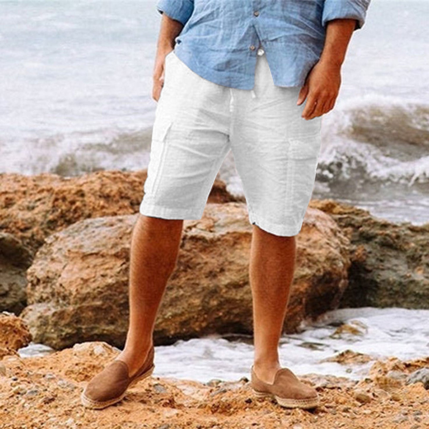Shorts de loisirs pratiques pour hommes avec plusieurs poches Chic und Stil