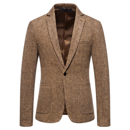 Blazer en maille élégant pour hommes avec design structuré et coupe slim Chic und Stil