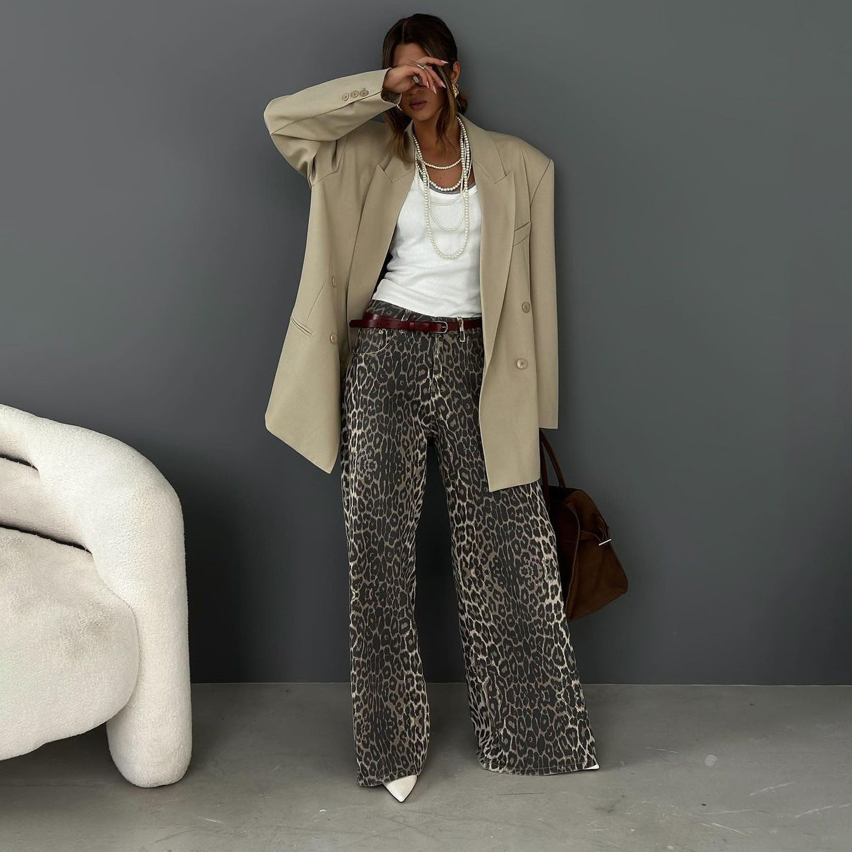 Chic and Style wide leopard pants for women