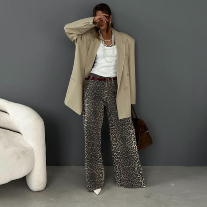 Chic and Style wide leopard pants for women