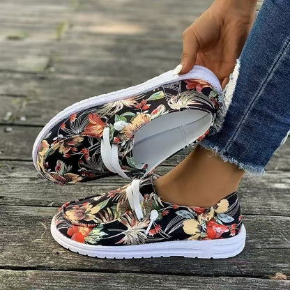 Baskets de loisirs pour femmes Designer avec motif floral et semelle confortable Chic und Stil
