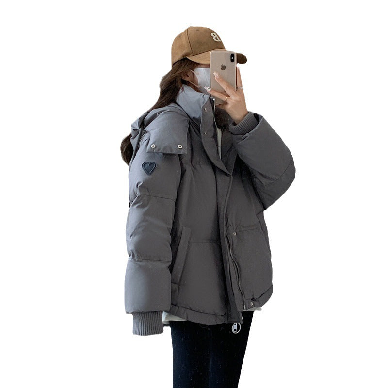 Dame Doudoune d'hiver avec coupe généreuse et col haut Chic und Stil