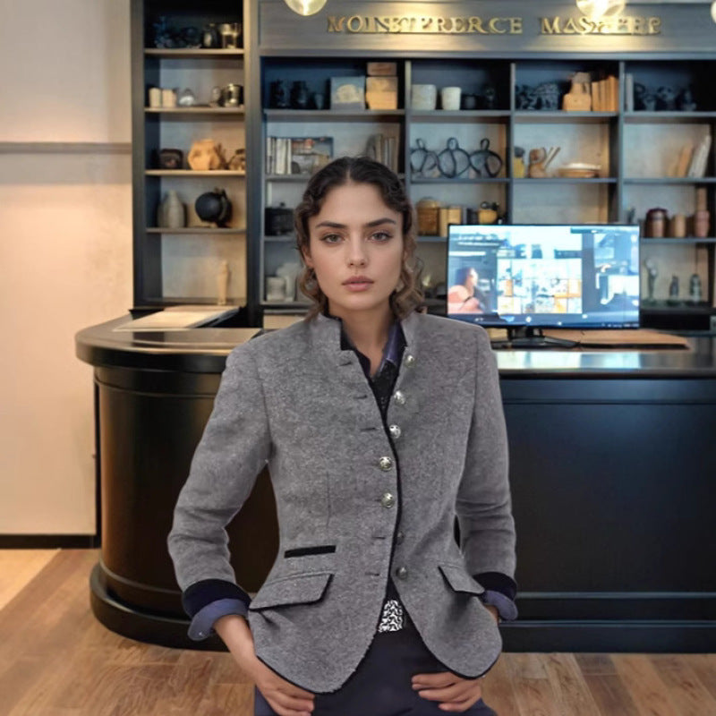 Dames élégante veste en laine Chic und Stil
