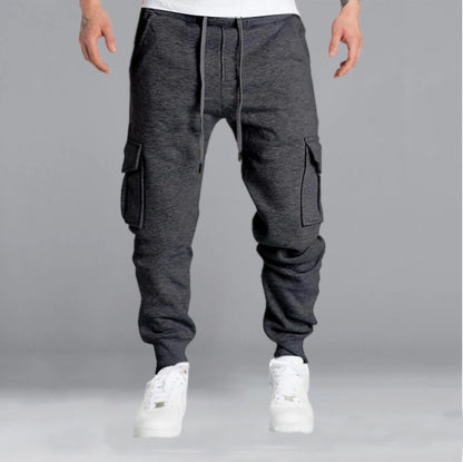 Pantalon de jogging cargo pour hommes avec poches latérales et taille réglable Chic und Stil