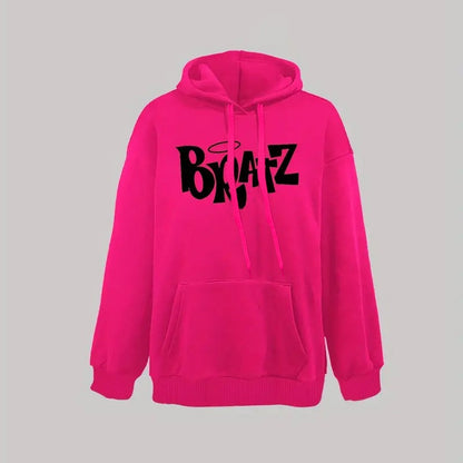Pull à capuche surdimensionné pour femmes avec impression graphique accrocheuse Chic und Stil